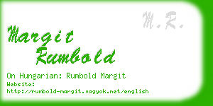 margit rumbold business card